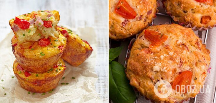 How to cook pizza muffins: recipe for yeast-free dough