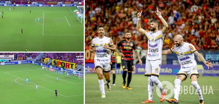 In the Brazilian championship, players scored a goal without ever touching the ball. Video