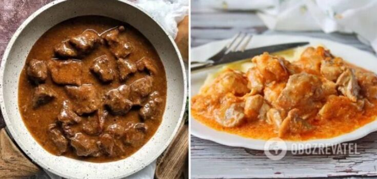 How to prepare meat goulash for mashed potatoes, pasta and porridge