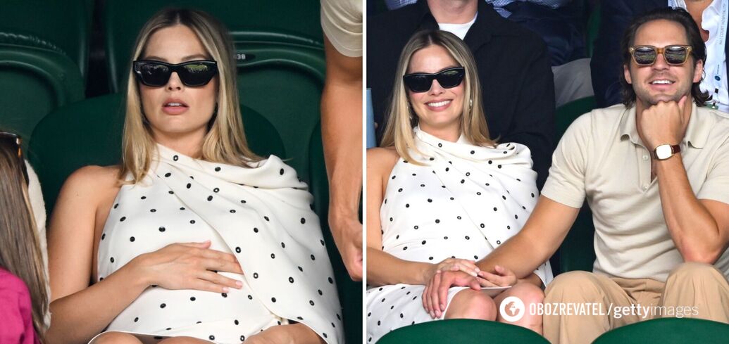 Pregnant Margot Robbie was first spotted in public: the Barbie star stroked her stomach and gently kissed her husband