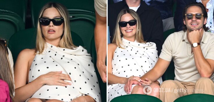 Pregnant Margot Robbie was first spotted in public: the Barbie star stroked her stomach and gently kissed her husband