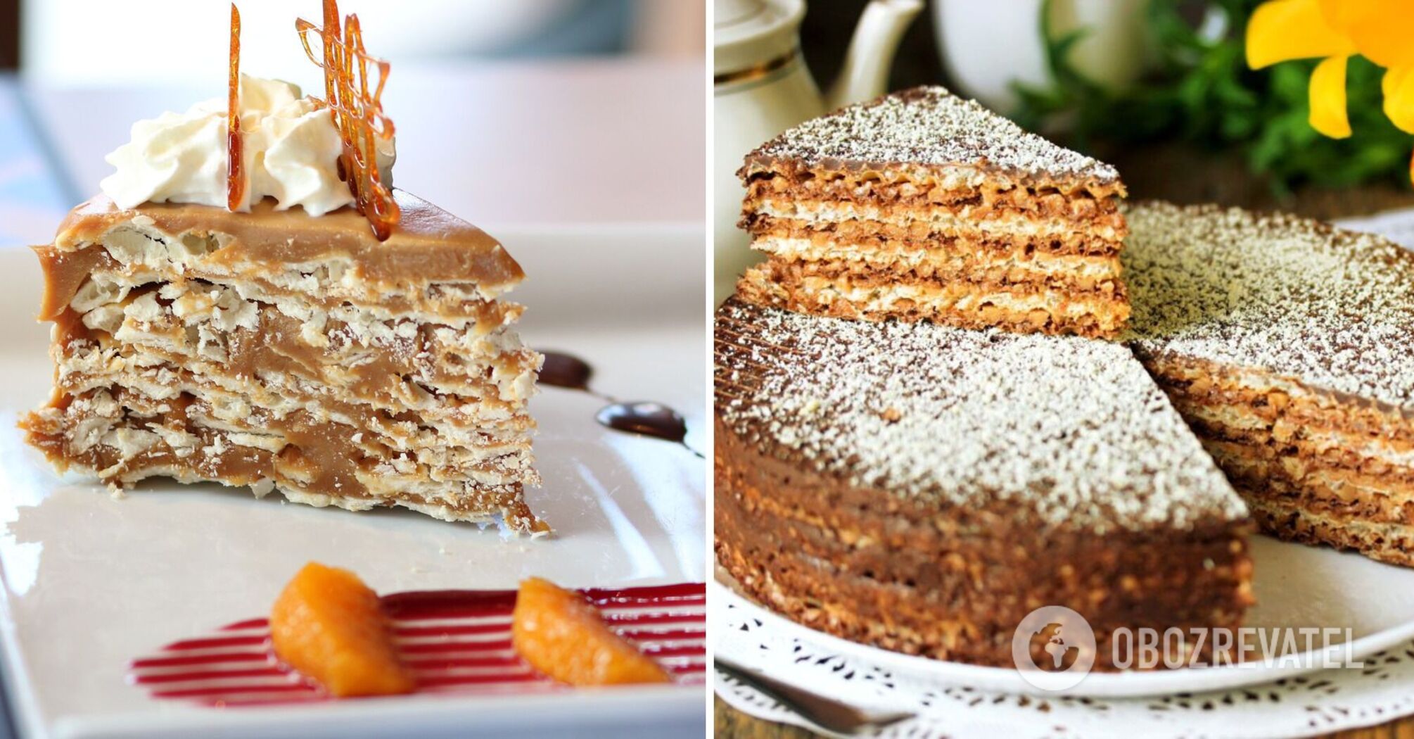 Delicious waffle cake