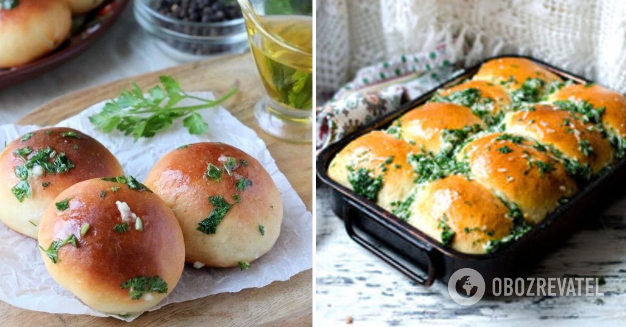 Garlic and dill buns instead of bread: the easiest recipe