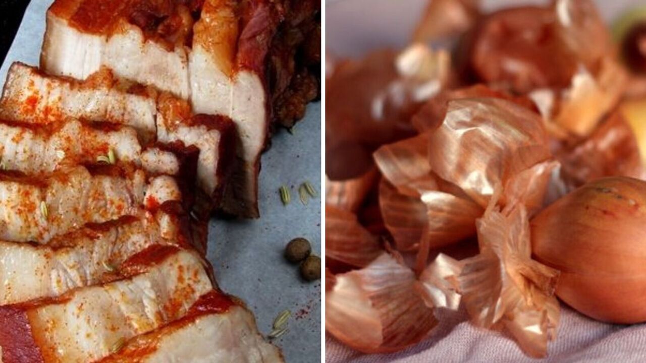 Why boil pork in onion husks: recipe for a cold appetizer
