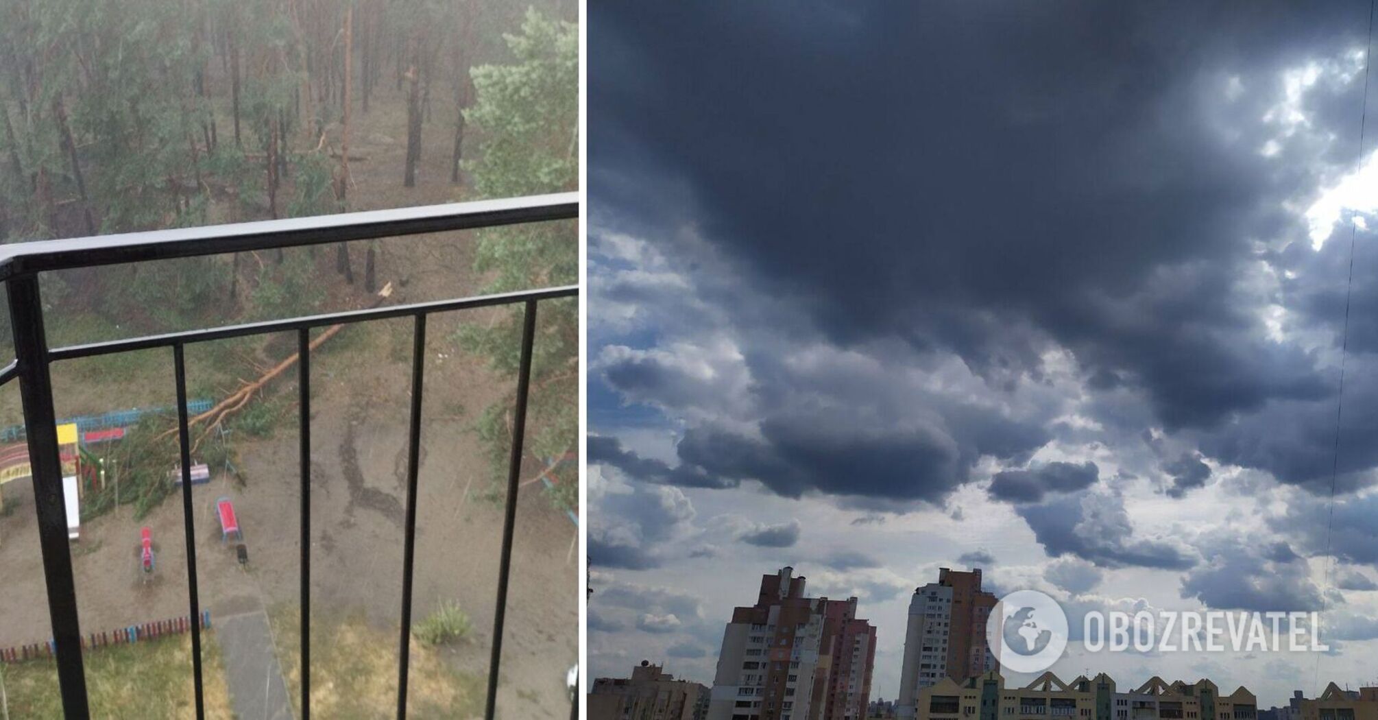 Kyiv and the region were covered by a thunderstorm