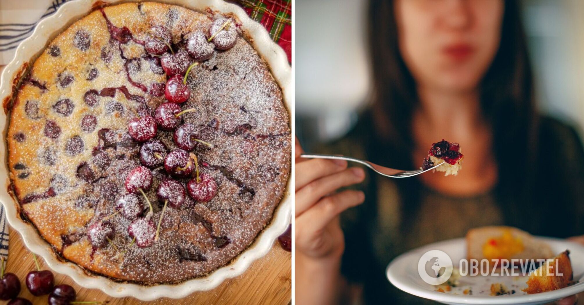 Clafoutis with cherries