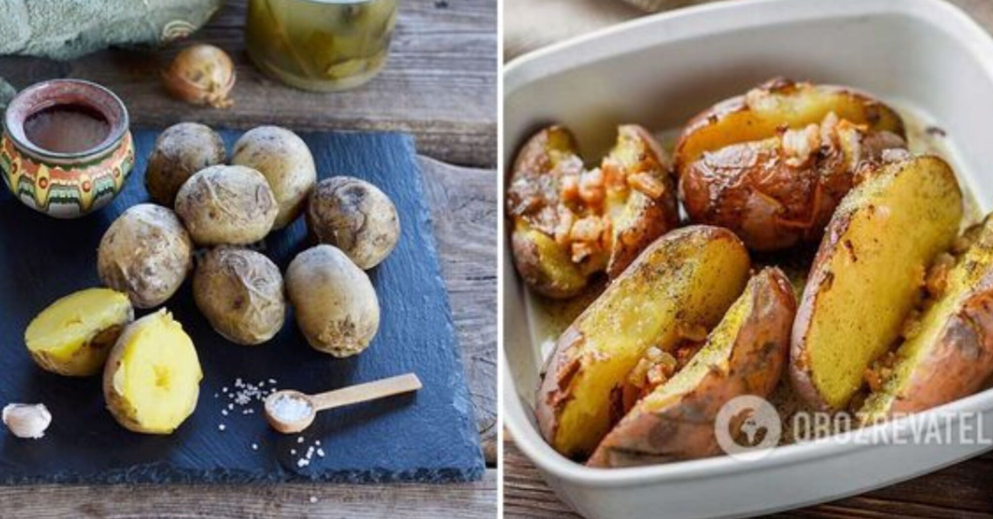 Potatoes in a rustic way