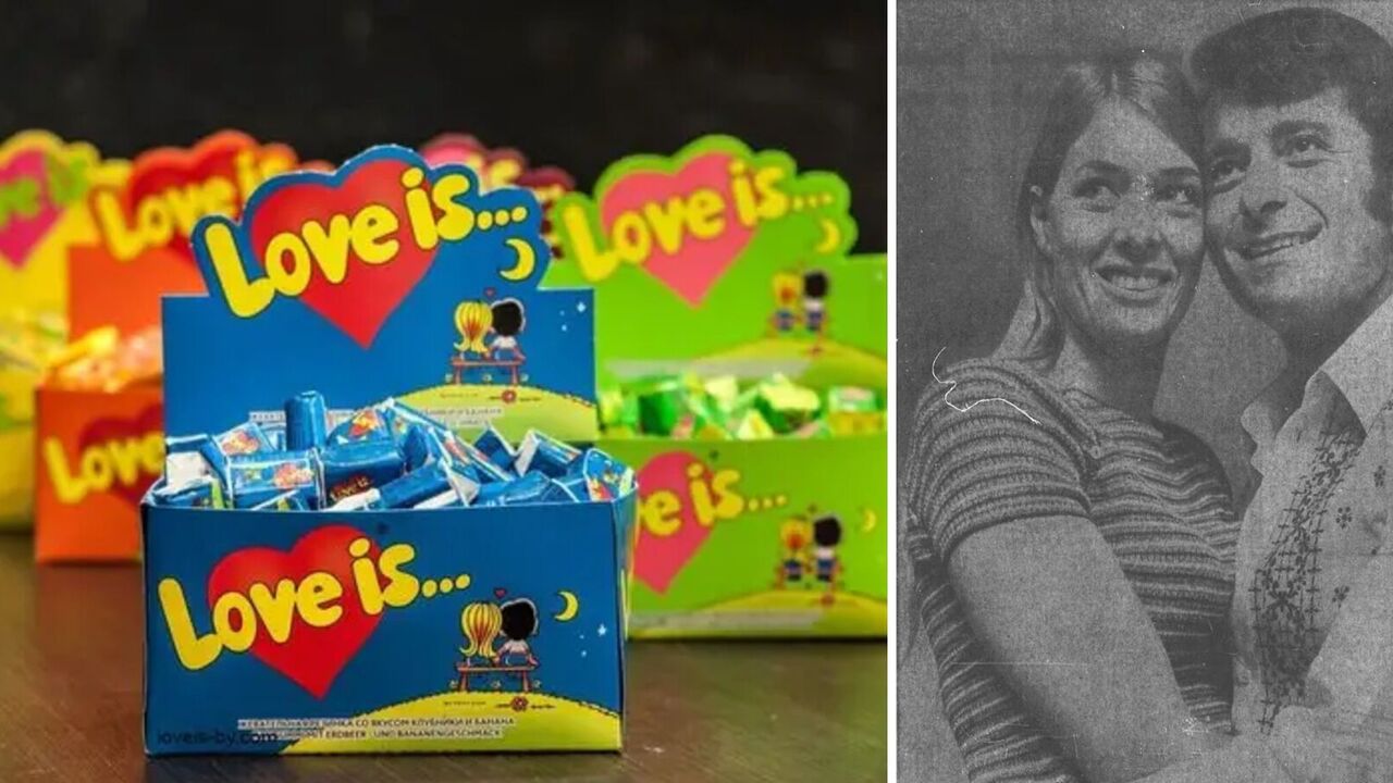 Love is... chewing gum is a story of true love. What the first sketches of the hit of the 90s looked like