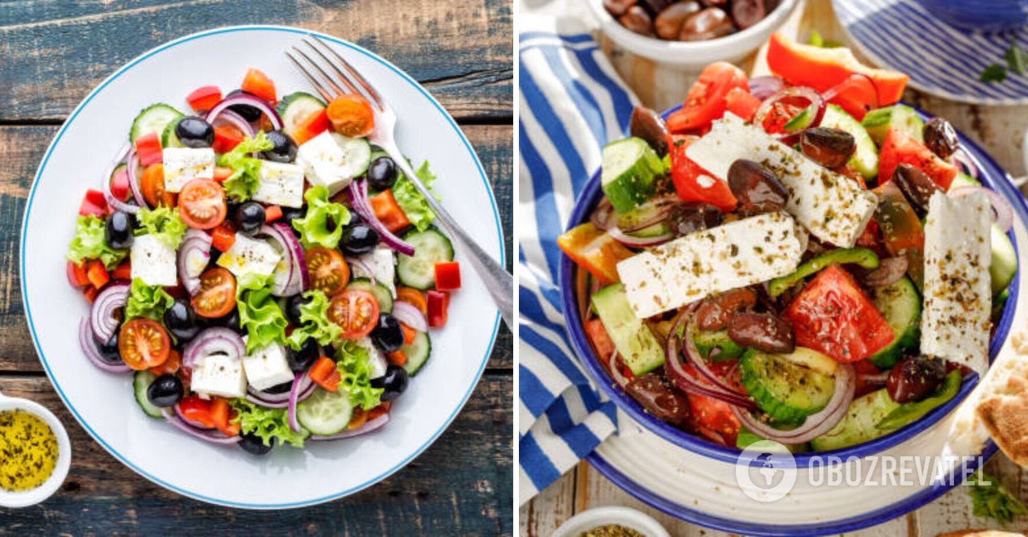 How to make Greek vegetable salad with healthy dressing: recipe