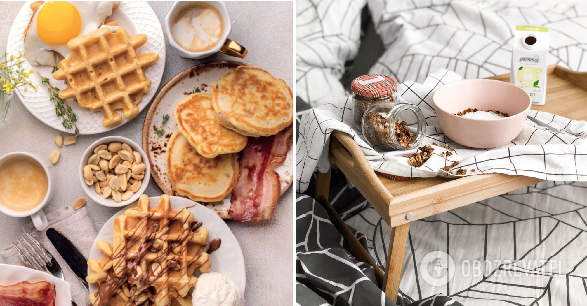 Ideas for unusual sweet breakfasts: 2 simple options