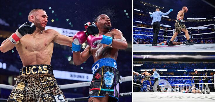 Upset of the year! The undefeated boxer was winning the fight, but sensationally got knocked out with a heavy headbutt into the ring. Video