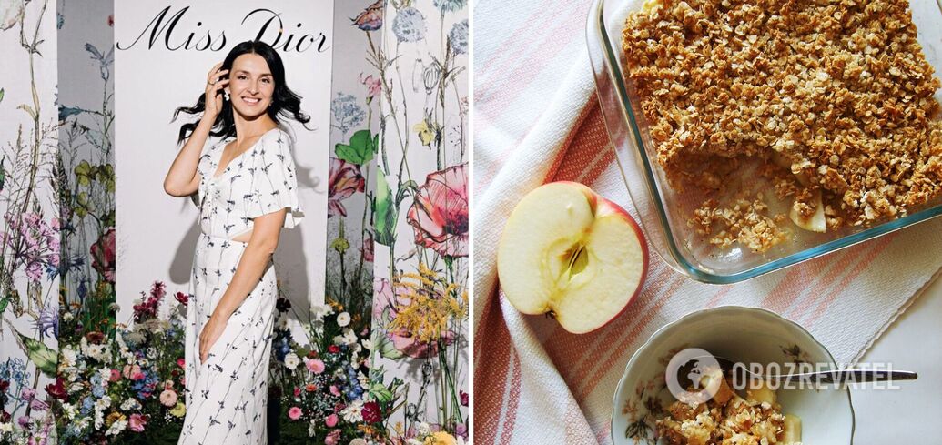 Valentyna Khamaiko shares a recipe for a delicious apple crumble