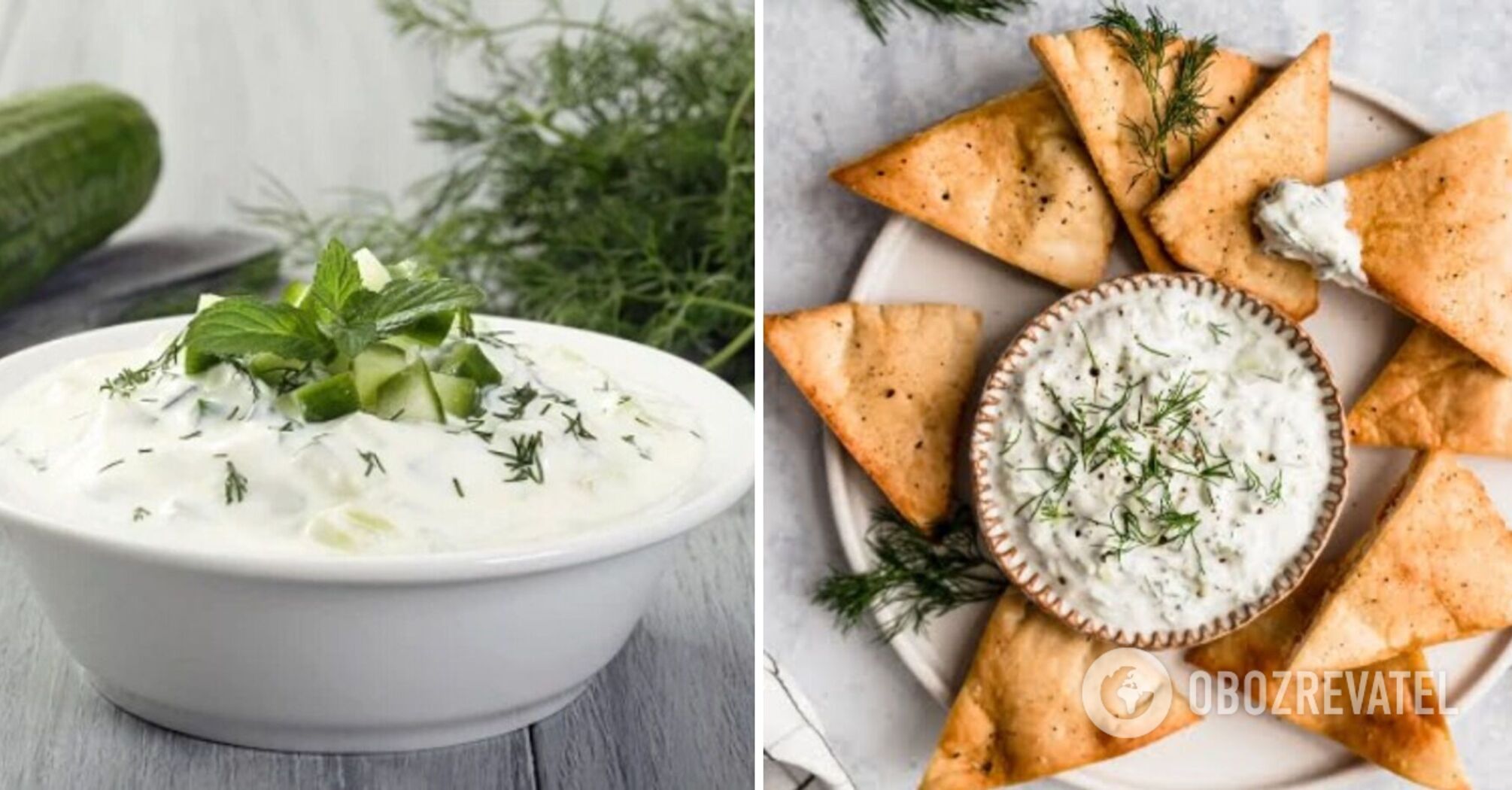 Instead of mayonnaise: light tzatziki sauce for salads, vegetables and fish