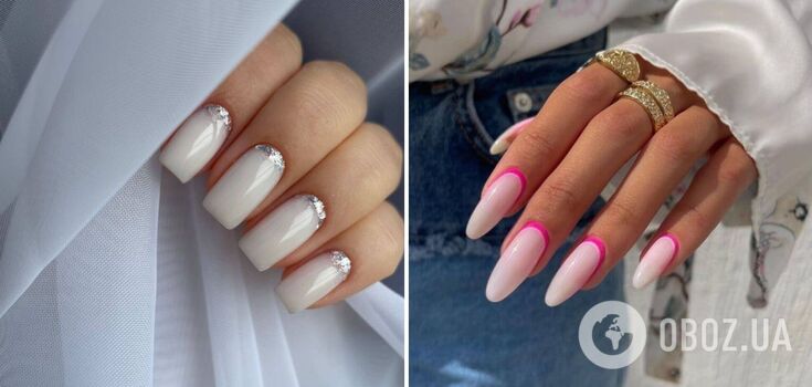 French manicure, but in reverse. 6 nail ideas for those who love originality