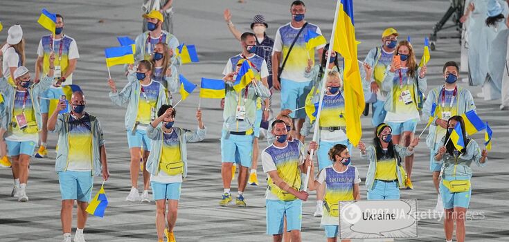 The Ukrainian Olympic team in Tokyo.