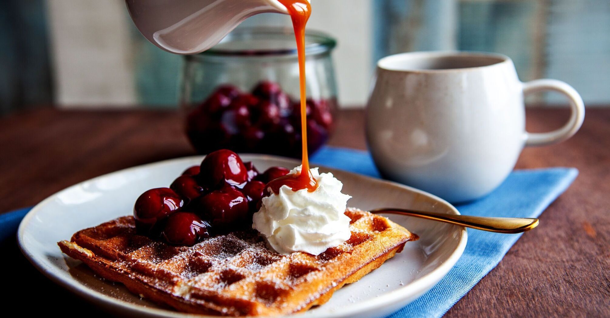 Homemade Viennese waffles
