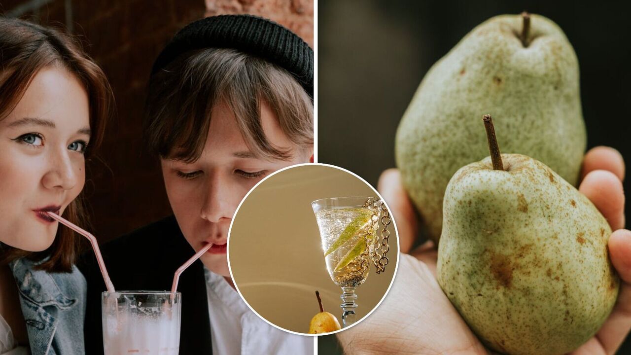 Simple vitamin pear cocktails: with yogurt, milk and celery