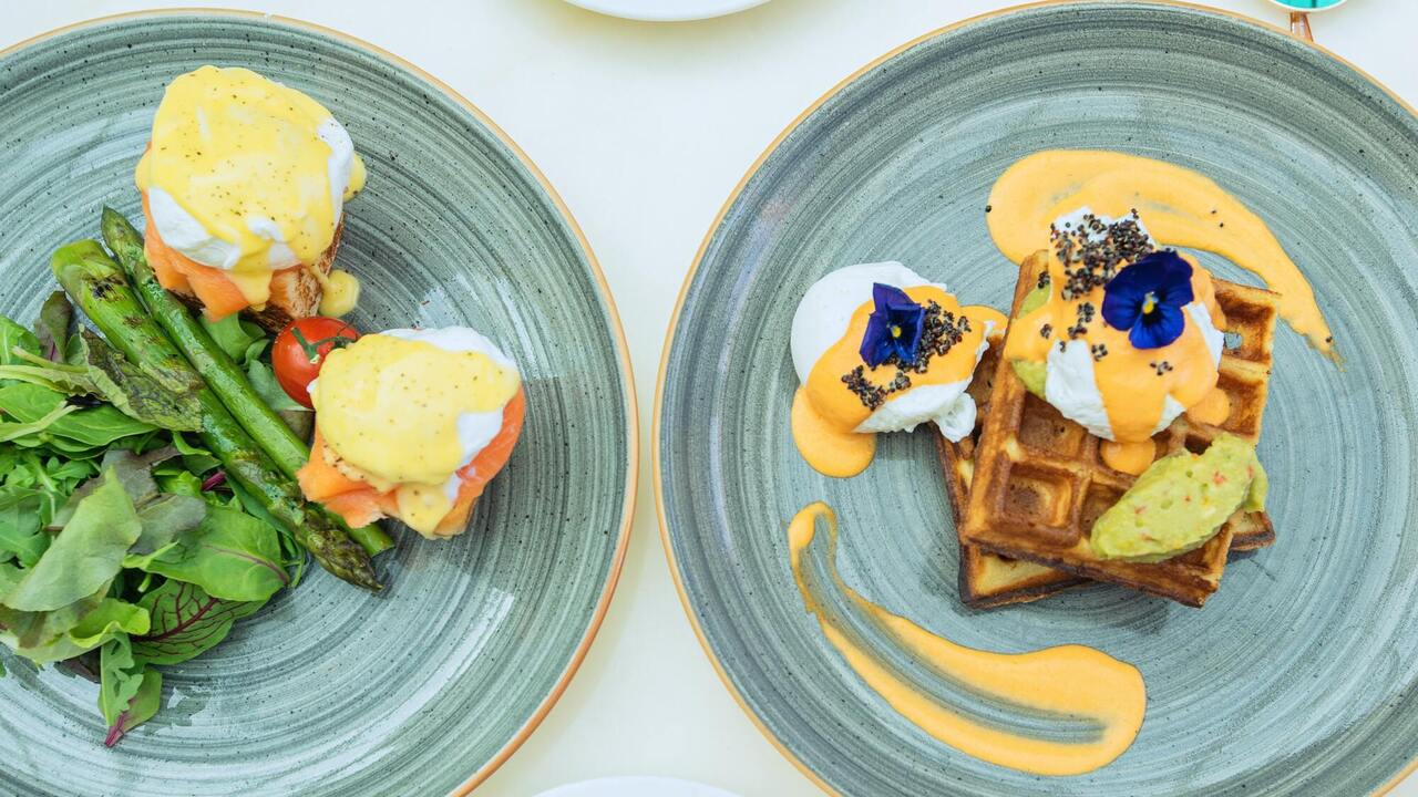 Homemade waffles made from new cabbage