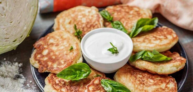 Quick pies with cabbage in the oven: without yeast and dough