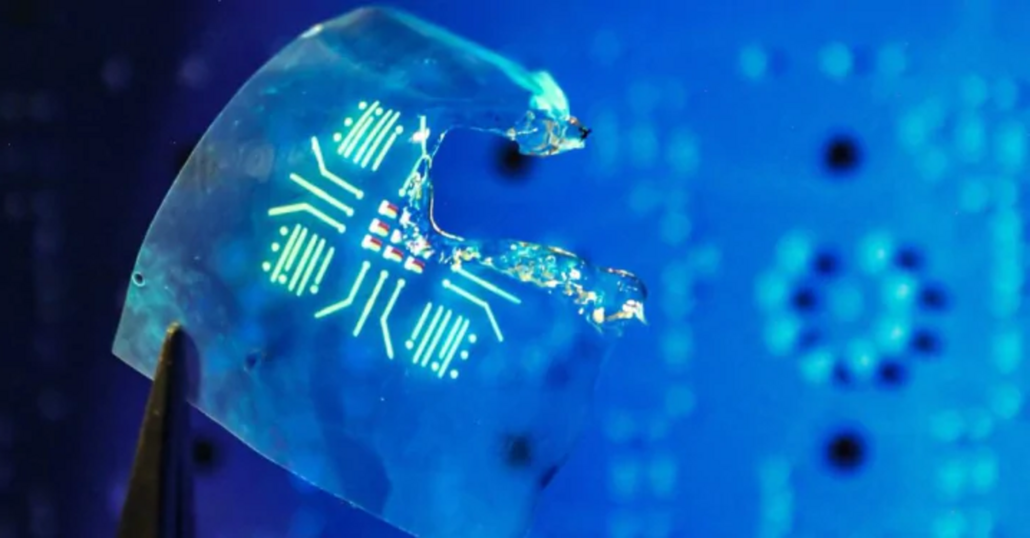 Scientists have created a new material for displays that glows in the dark and bends