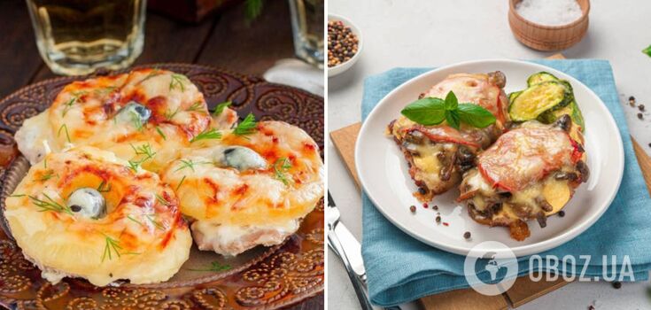French-style meat with mushrooms: a successful hot dish in 20 minutes