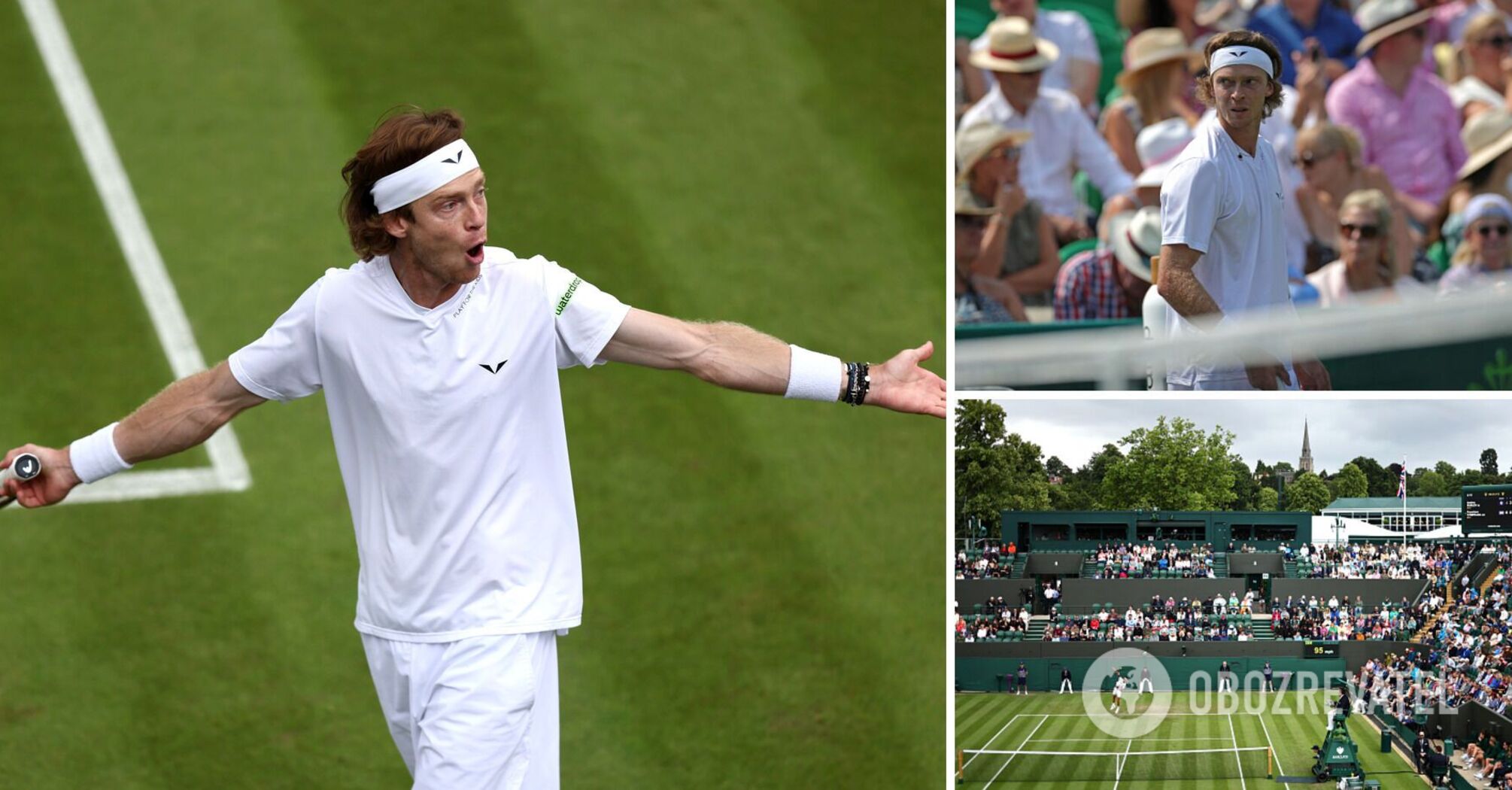 Russian Andrey Rublev loses his mind at Wimbledon, smashing himself with a racket several times. Video