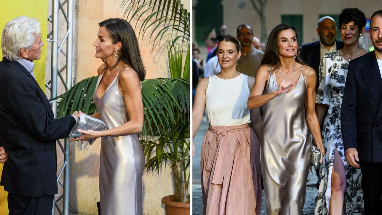 Liquid slip dress: Queen Letizia shines in a luxurious look at Atlántida Mallorca Film Fest closing ceremony