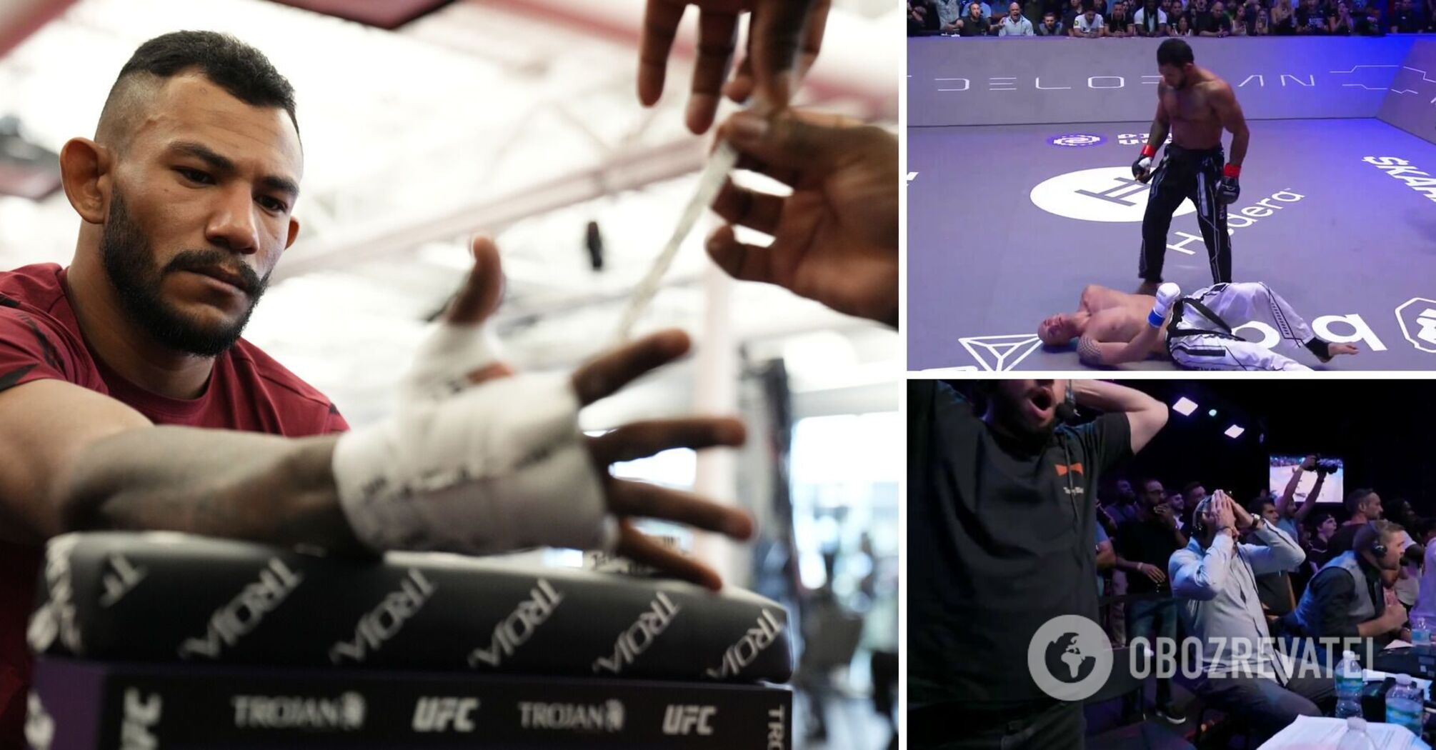 MMA fighter wins with a crazy knockout in the 1st round, sending his opponent to intensive care. Video