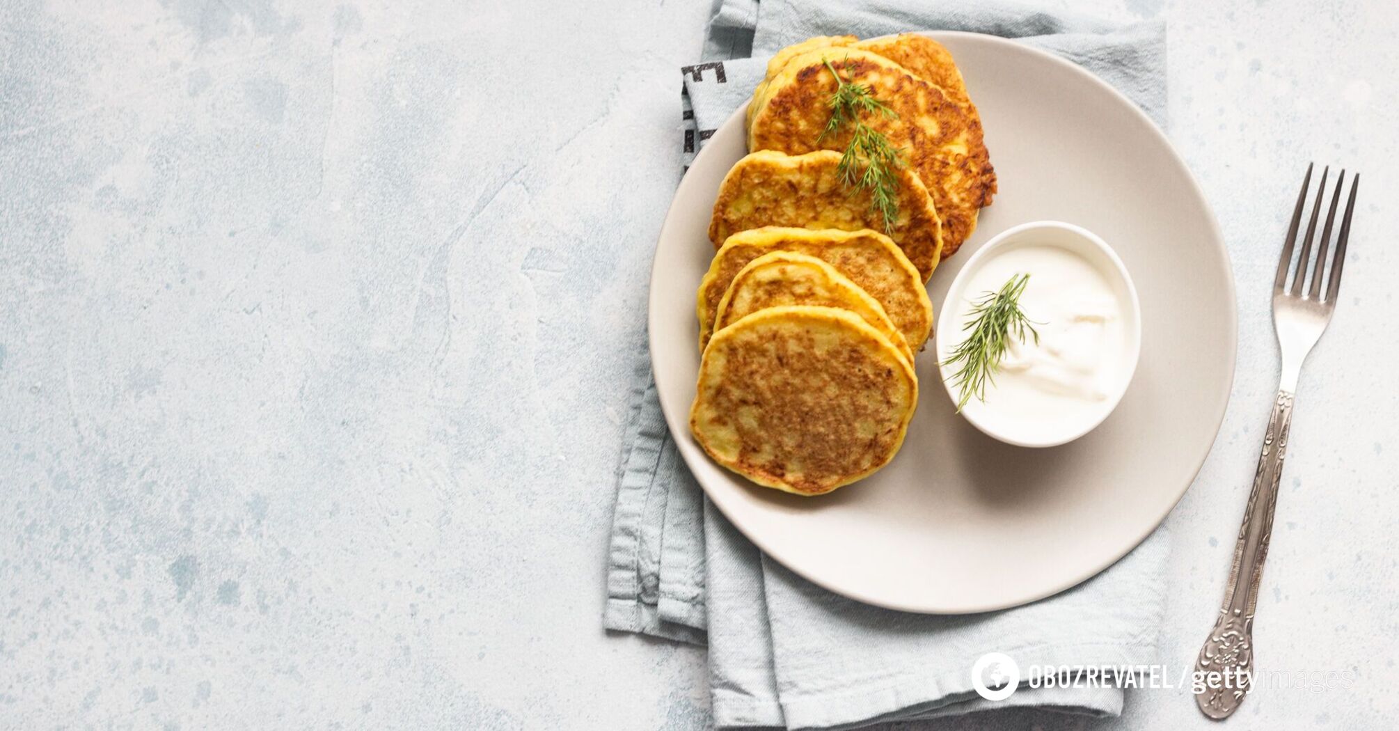 Zucchini pancakes with cheese