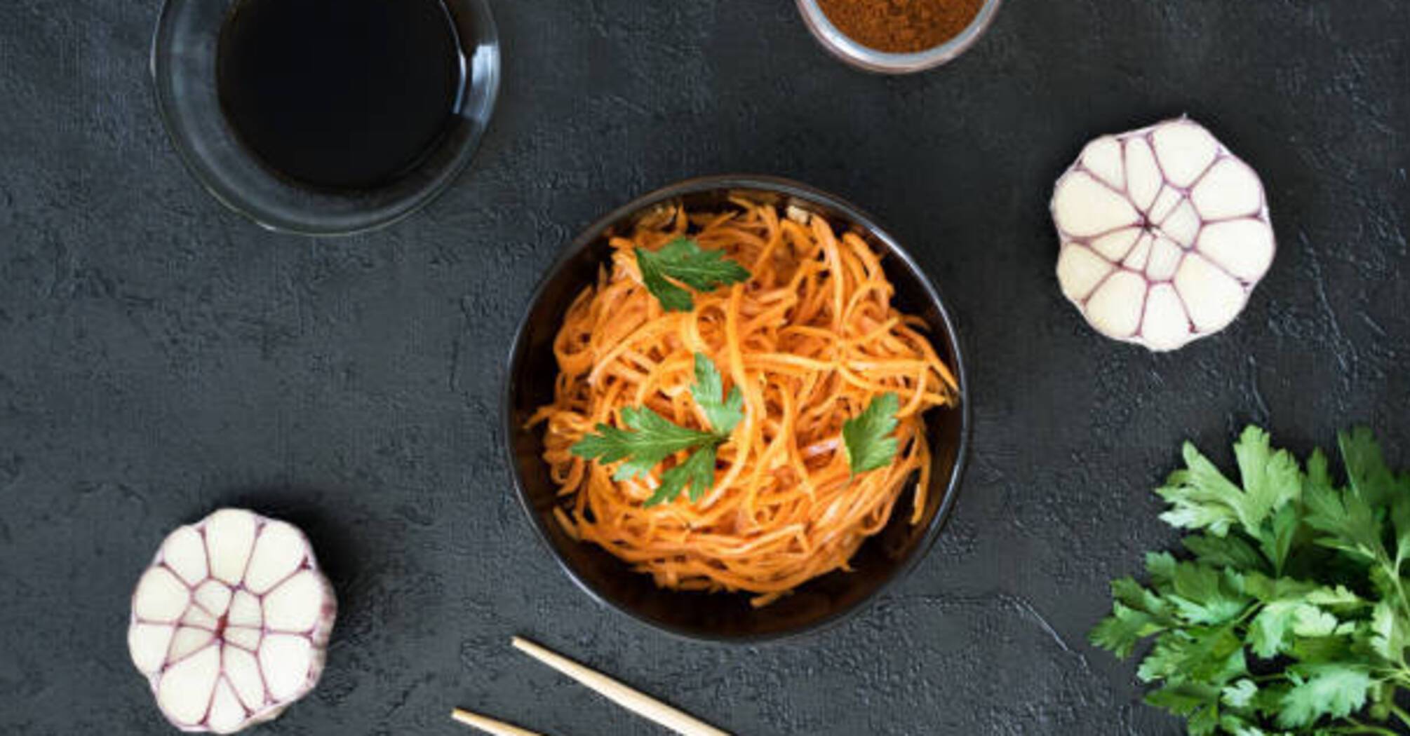 Korean-style carrot and crab stick salad: how to make a budget dish