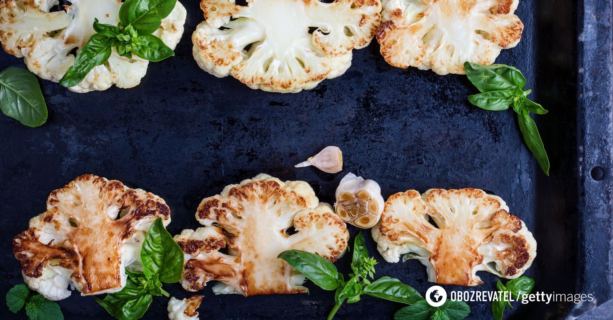 Baked cauliflower with cheese