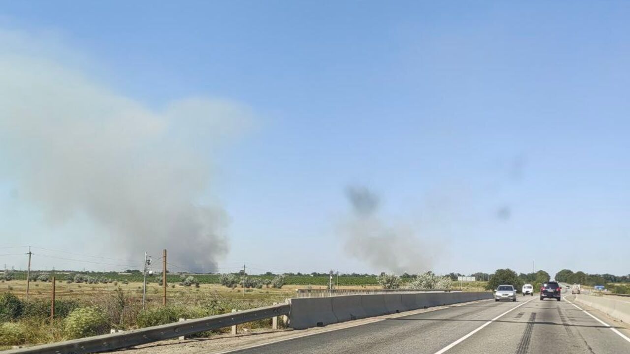 Military airfield is on fire in Melitopol: media report three precise hits. Photo