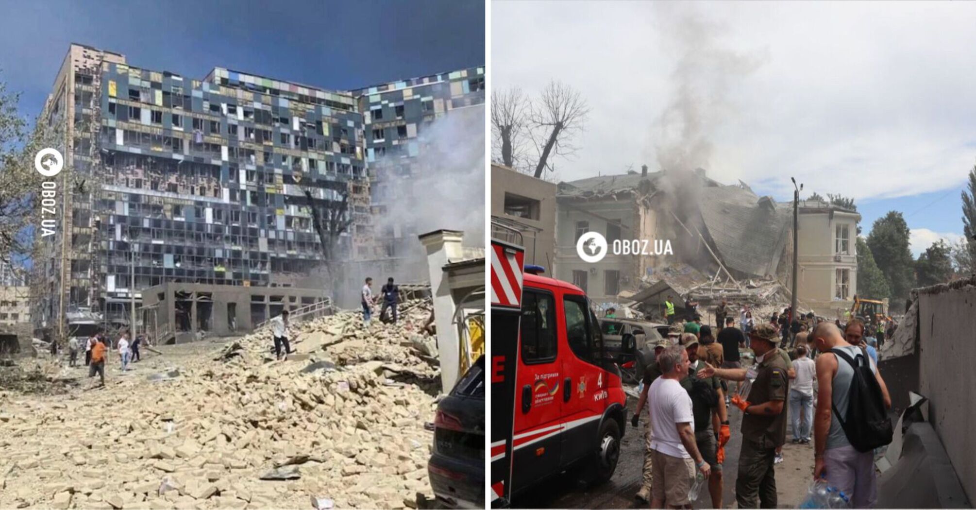 Explosions occurred in Kyiv and a children's medical institution was damaged: 10 people were killed and many injured as a result of the Russian attack. Photo