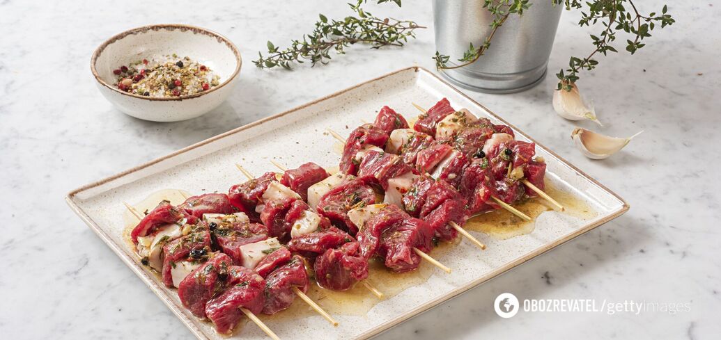 What not to marinate kebabs in