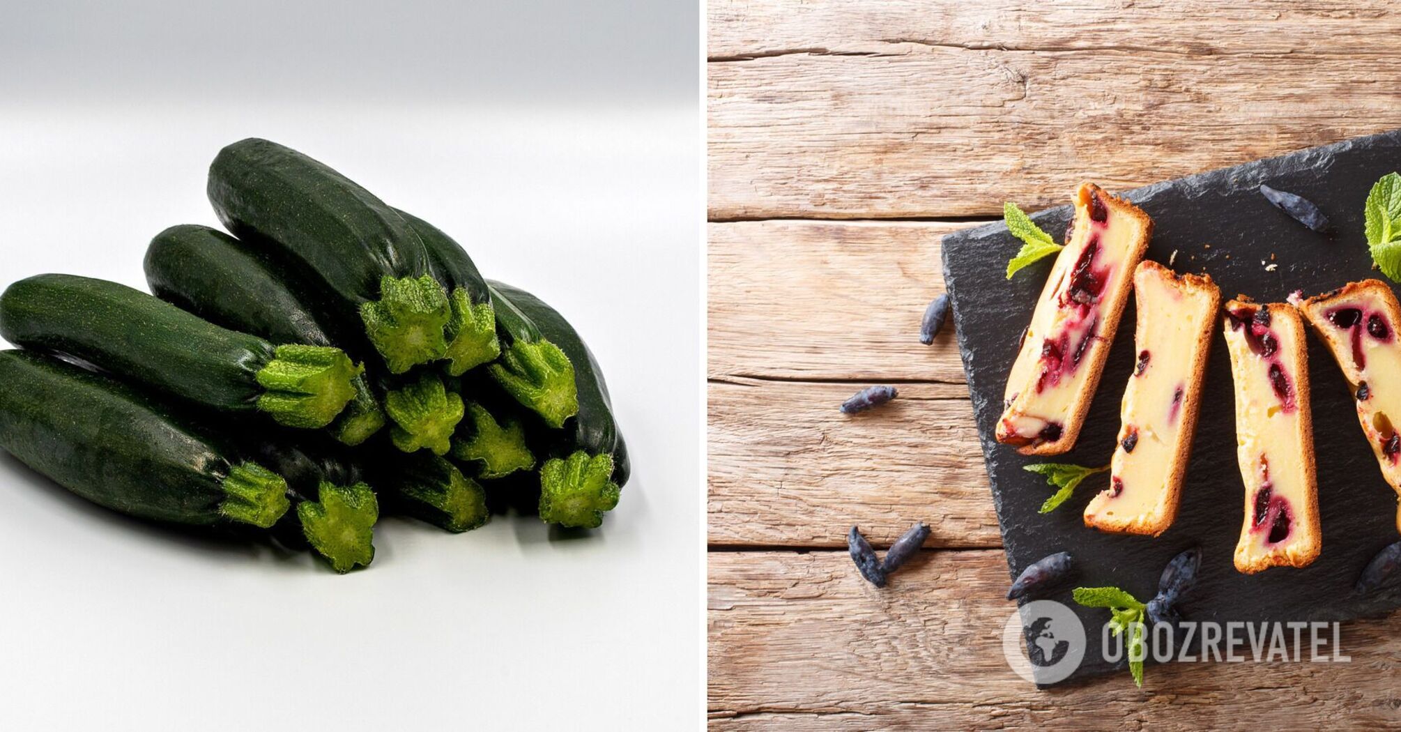 Desserts from zucchini