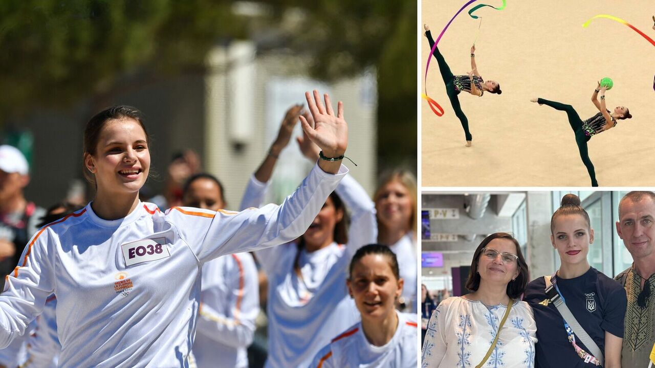The father of the Ukrainian athlete came from the front to support his daughter at the 2024 Olympics. Photo