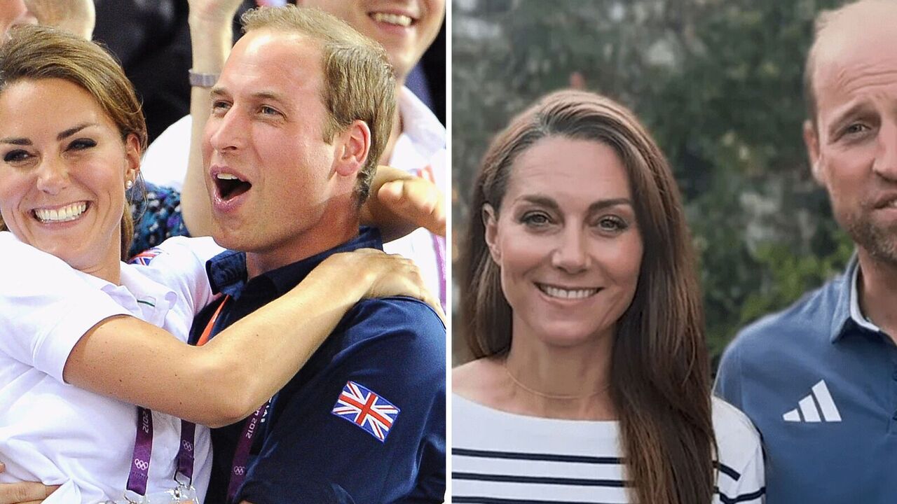 In an iconic blouse and with stubble. Kate Middleton and Prince William recorded a new video