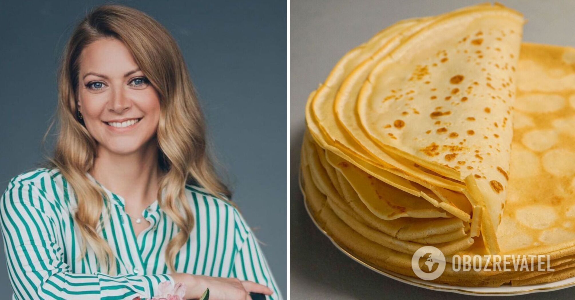 Tetiana Lytvynova tells how to make thin pancakes