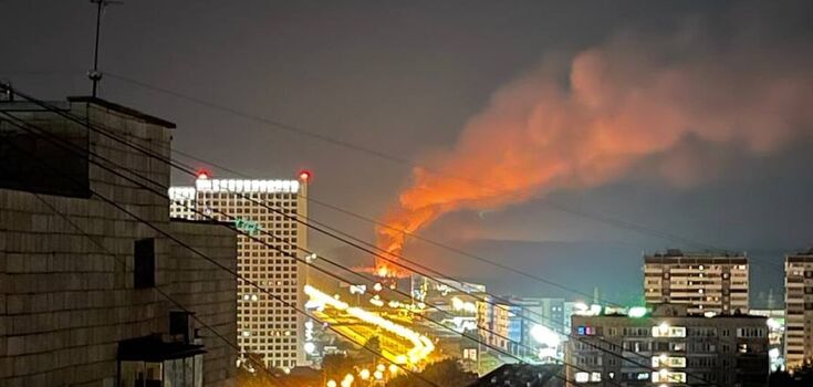 Yekaterinburg on fire as a series of explosions occur in the Russian city overnight. Photo