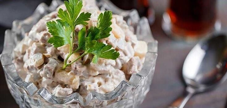 Olivier without sausage: how to prepare mayonnaise salad in a new way