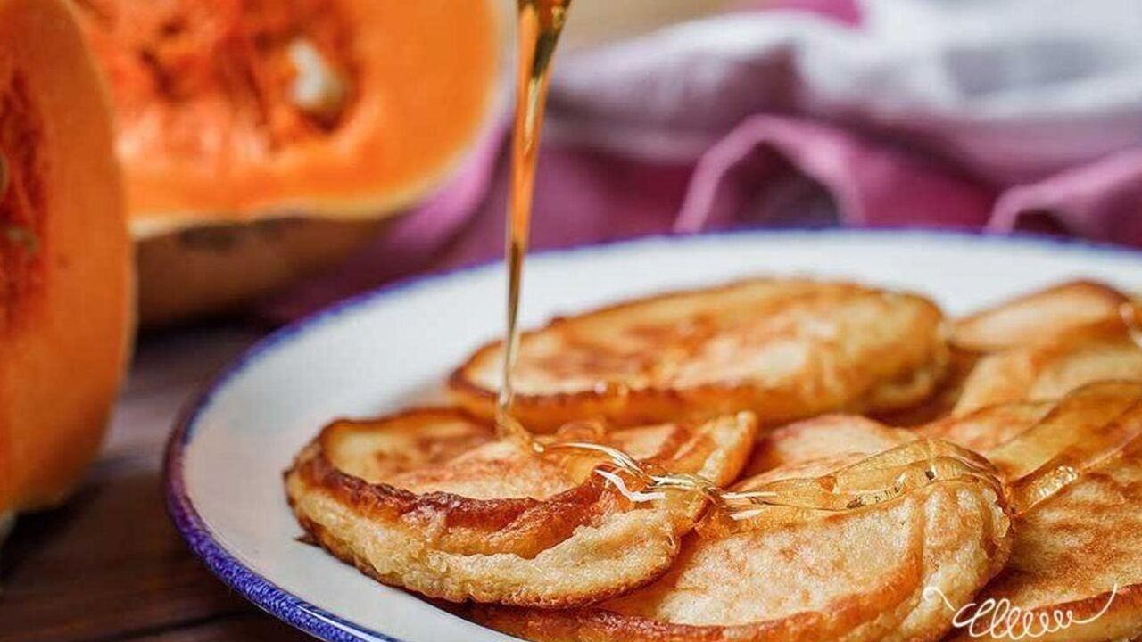 What to add to pumpkin pancakes to make them tall and puffy