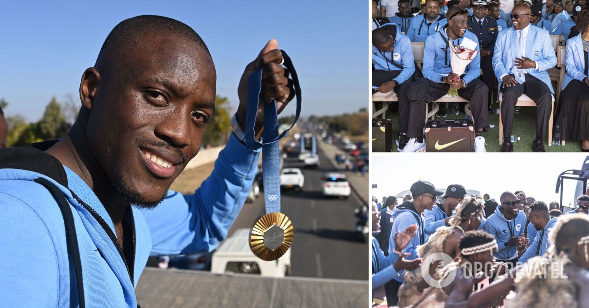 A video has emerged of how the first-ever Olympic champion to win gold at the 2024 Olympic Games was greeted in Botswana