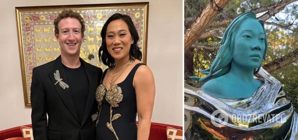 Mark Zuckerberg zamówił gigantyczną 2-metrową rzeźbę swojej żony. Zdjęcia