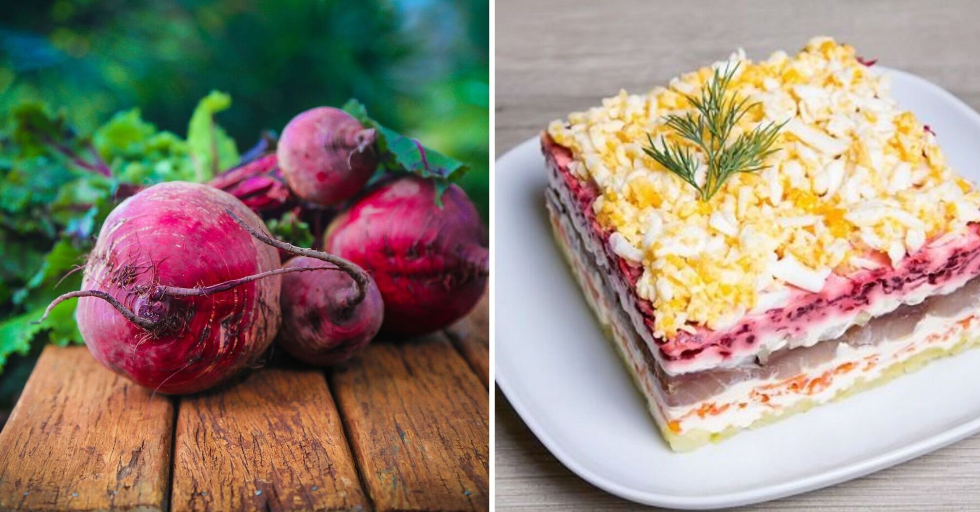 Salad with herring and beets