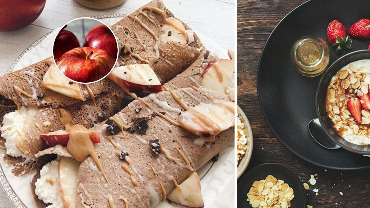 Oatmeal pancake with fruit fillings: cooking ideas