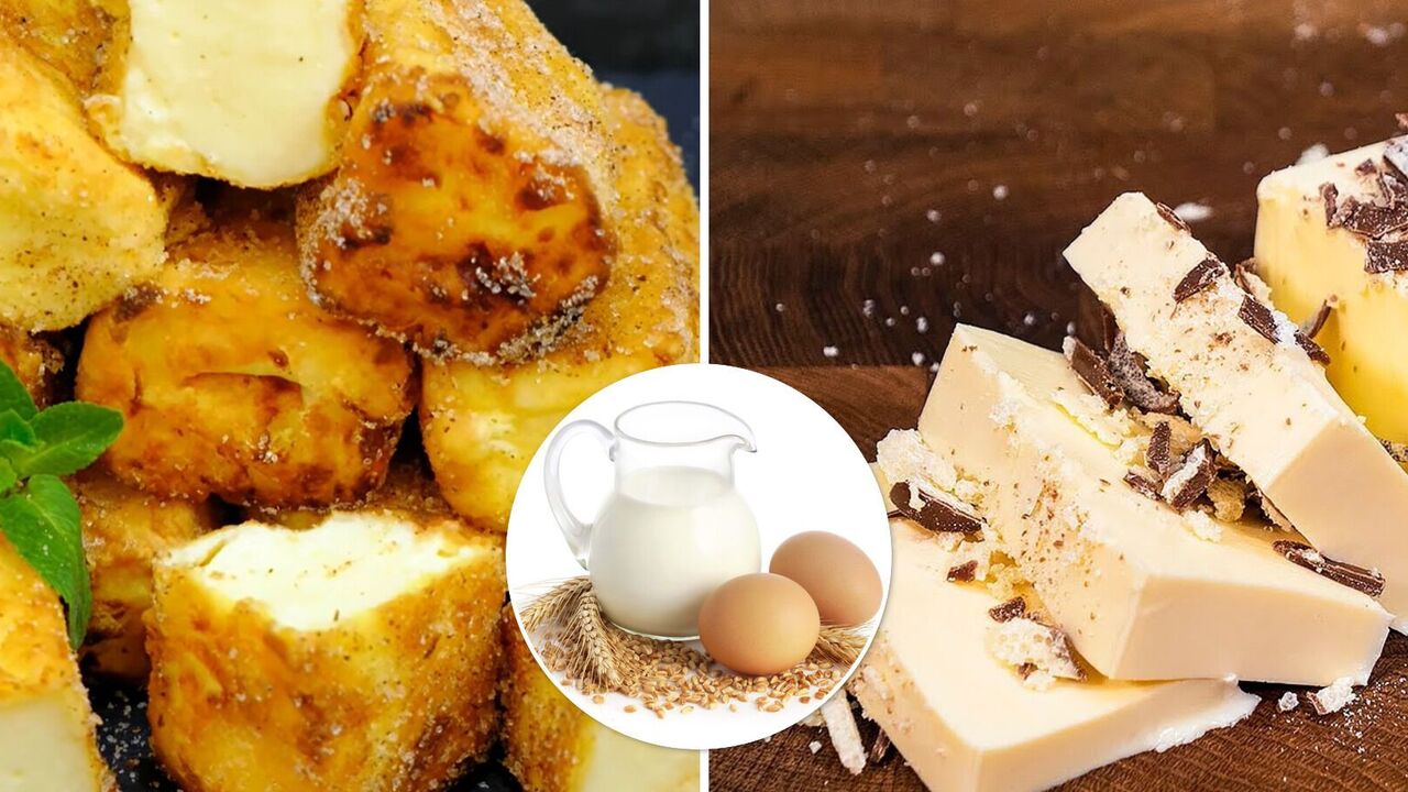 With eggs and milk: delicious desserts without baking