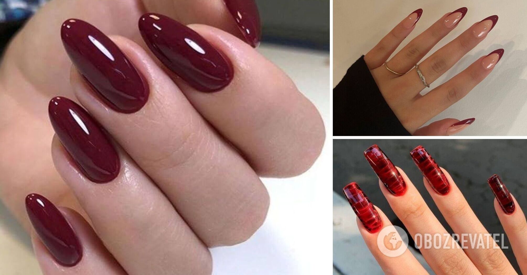 Black Cherry nails will be the trend for fall 2024: five ideas for inspiration. Photo