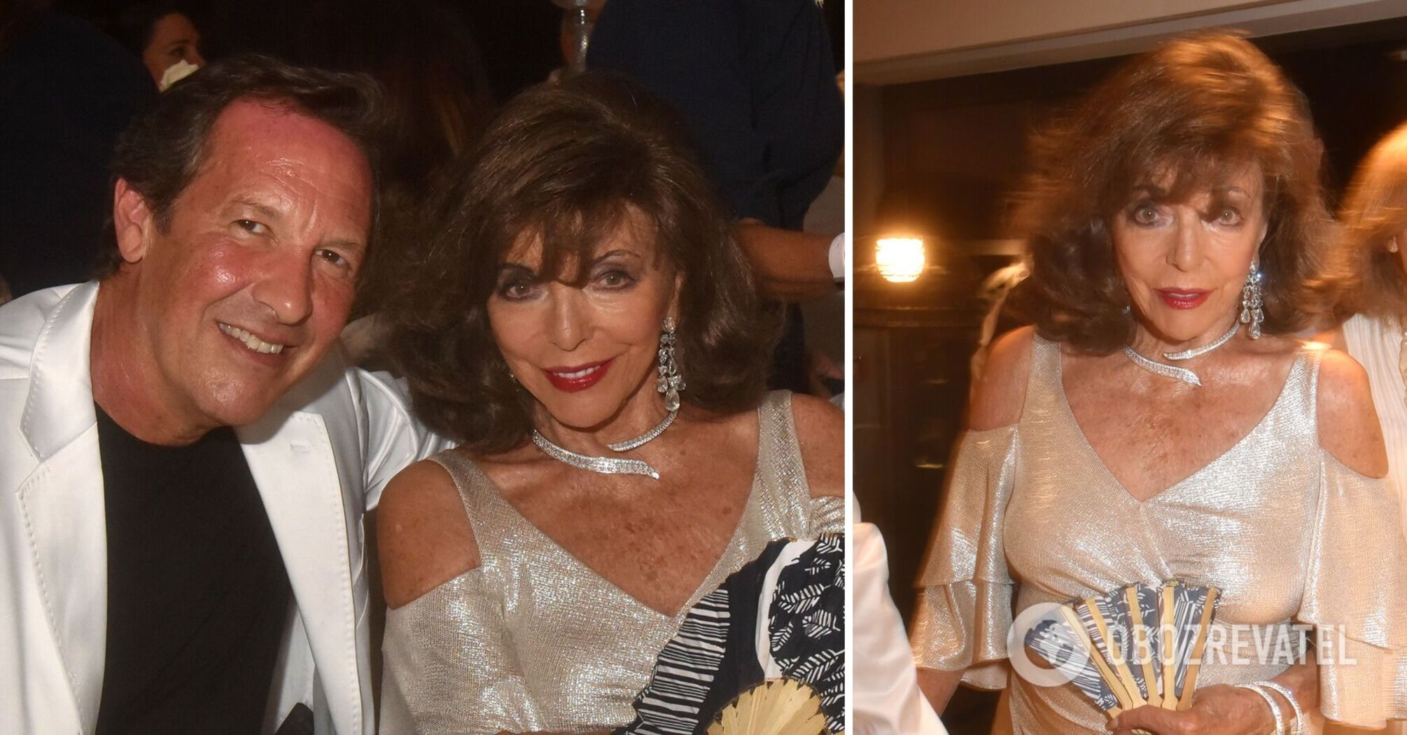 The "Dynasty" star went public in a daring dress: how 91-year-old Joan Collins looks, who charmed 32 years younger man. Photo