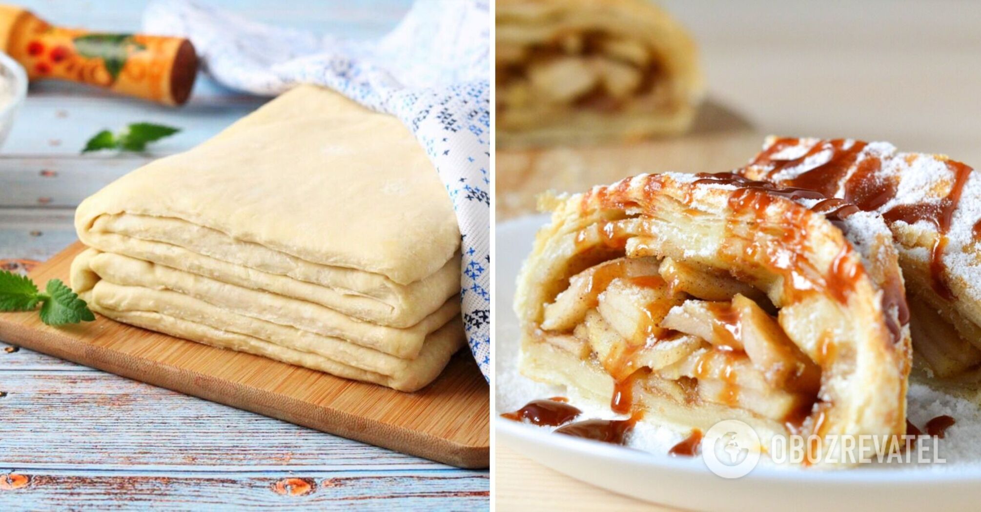 Lazy strudel with fillings: the best puff pastry recipes