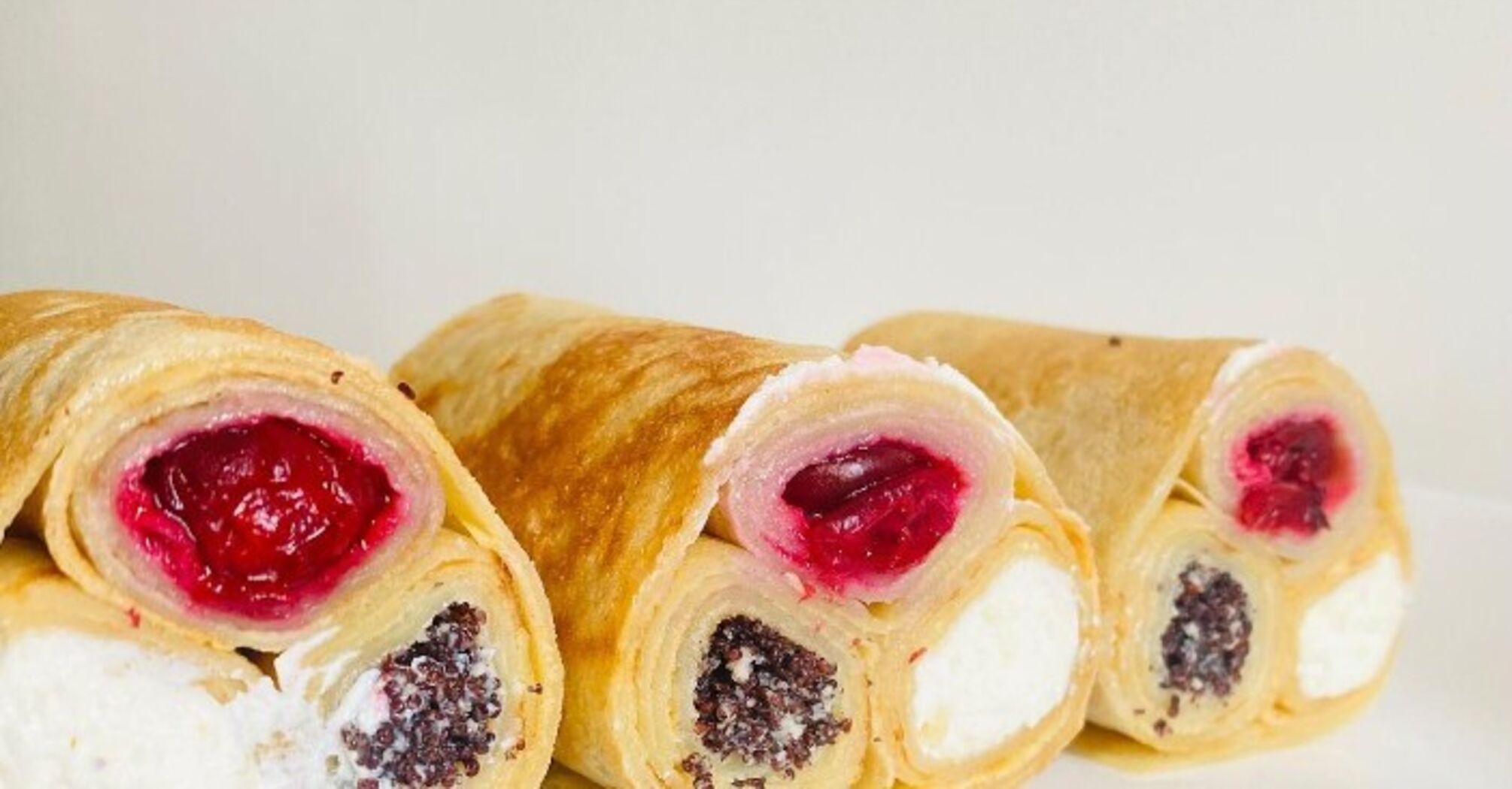Three Wishes pancakes with three fillings: a very impressive dessert